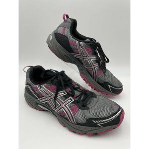 Asics Gel Venture 4 Athletic Running Shoes Grey/Pink T383N Women’s Size 9 1/2
